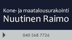 Kone- ja maatalousurakointi Raimo Nuutinen logo